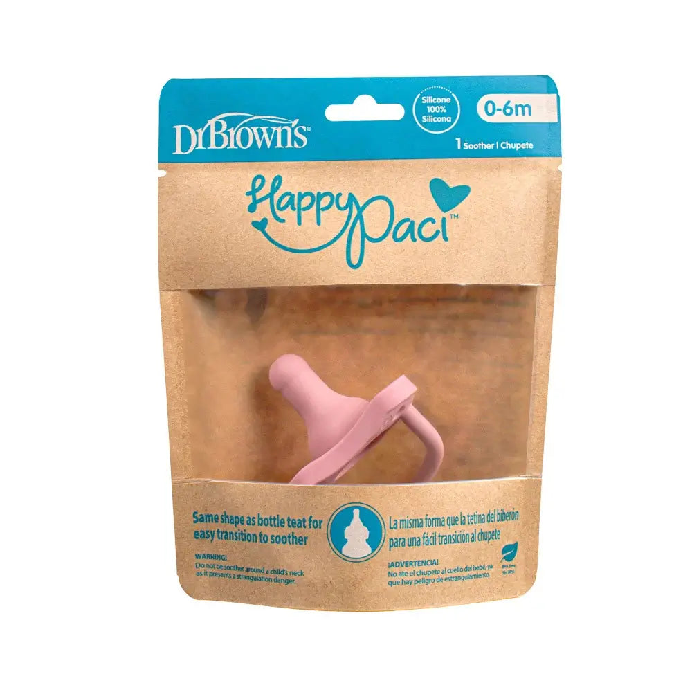 Dr. Brown's Silicone Soother 1 Piece 0 Months Pink Happypaci, 1 Piece