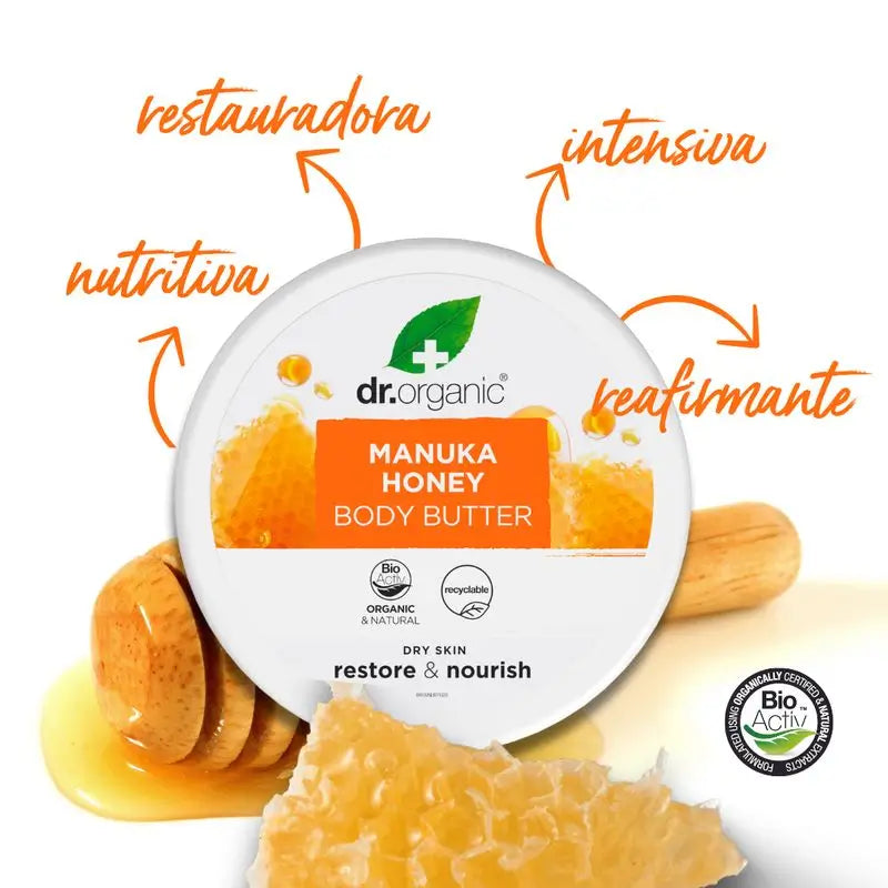 Crème pour le corps au miel de Manuka Dr. Organic 200ml.