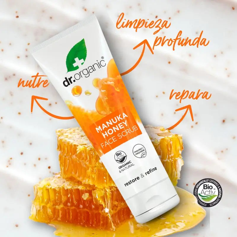 Exfoliant au miel de Manuka pour les peaux sèches et sensibles, 125 ml