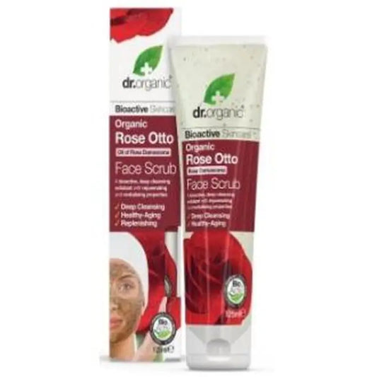 Dr.Organic Rosa Damascena Mature Skin Facial Scrub, 125 ml
