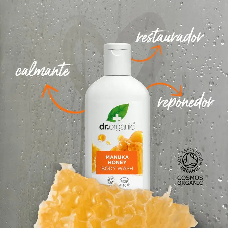 Gel douche au miel de Manuka Dr. Organic Peau sèche et sensible, 250 ml