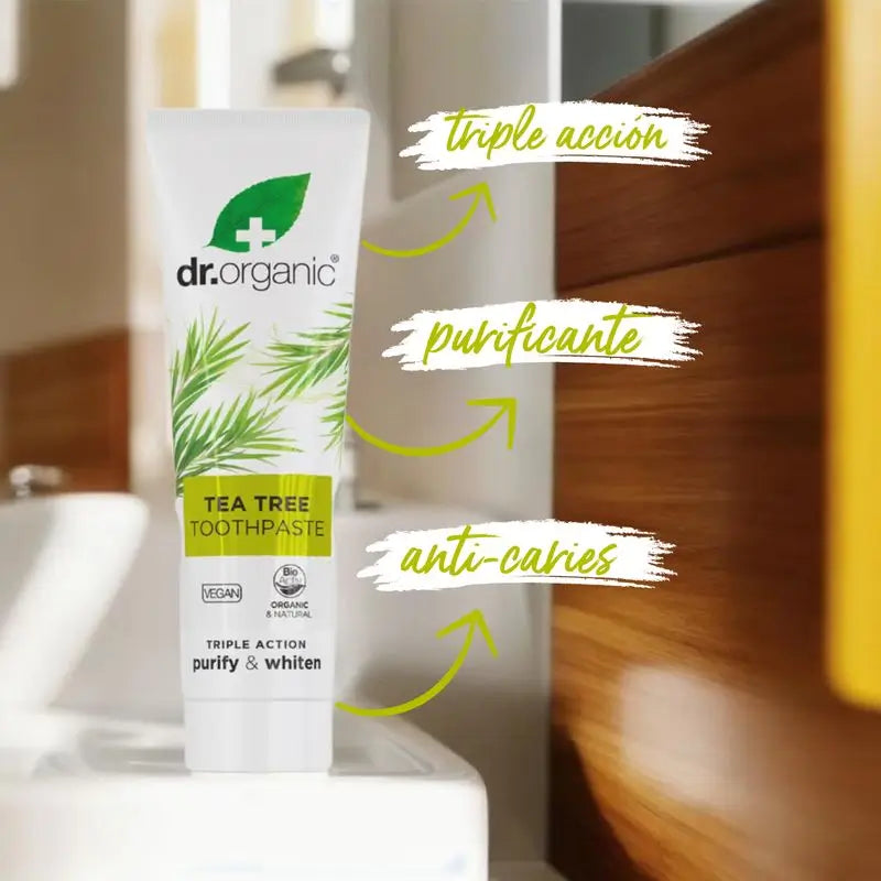 Dentifrice à l'arbre à thé triple action Dr. Organic, 100 ml
