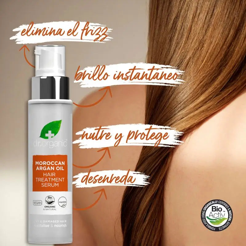 Sérum capillaire à l'huile d'argan Dr. Organic Cheveux secs ou abîmés, 100 ml