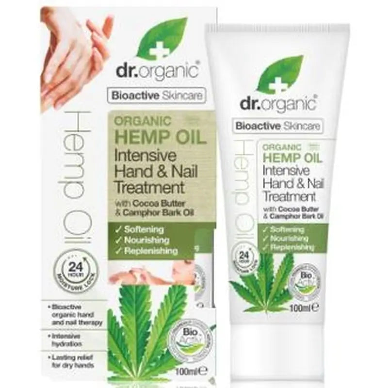Dr.Organic Hemp Oil Hand & Nail Cream All Skin Types, 100 ml