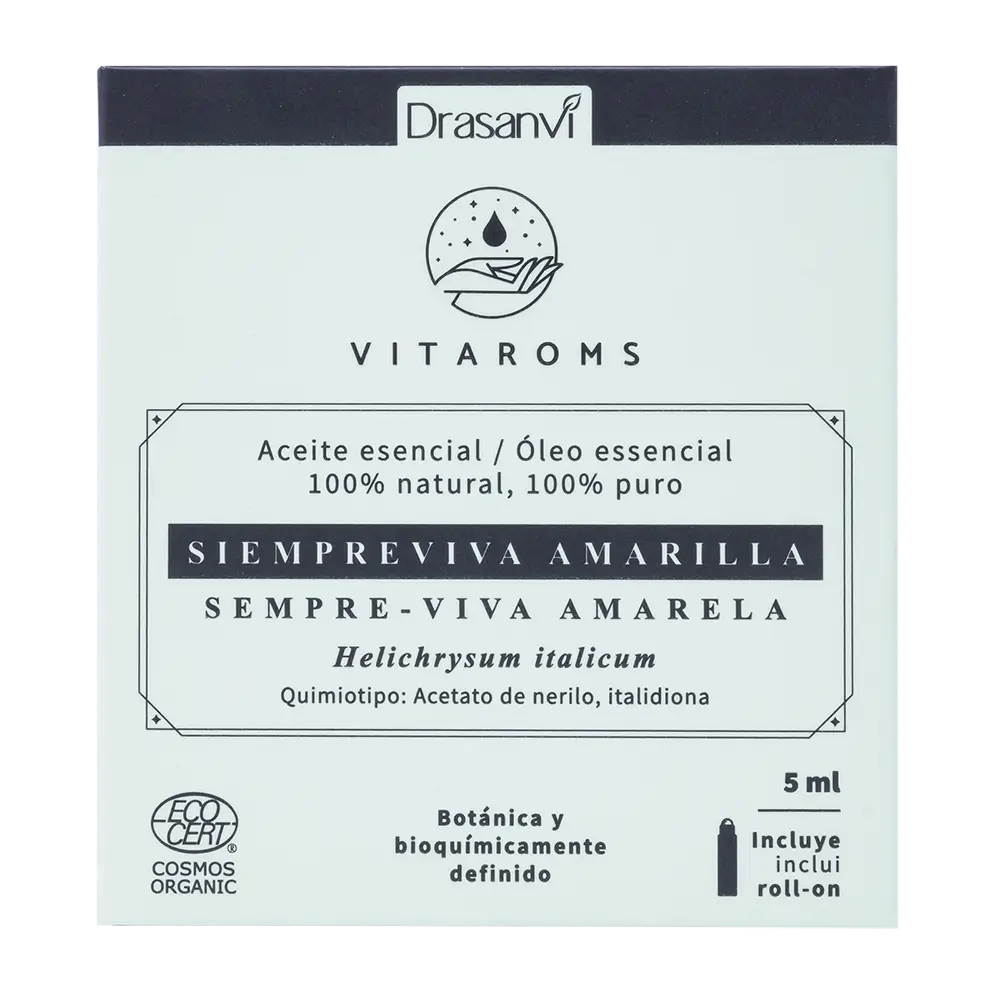 Drasanvi Vitaroms Yellow Immortelle Essential Oil Ecocert Bio , 5 ml