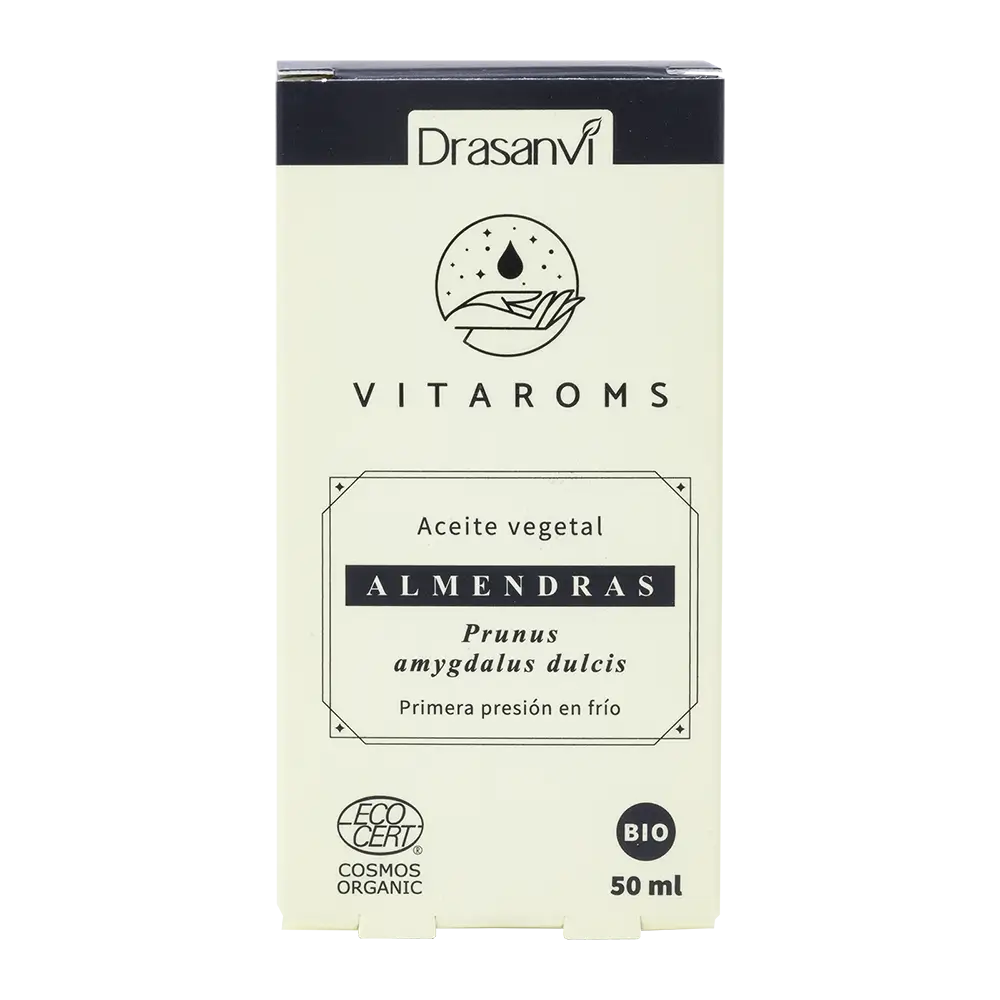 Drasanvi Vitaroms Sweet Almond Vegetable Oil Bio (First Cold Pressure) Ecocert , 50 ml