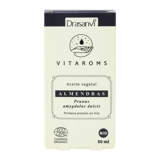 Drasanvi Vitaroms Sweet Almond Vegetable Oil Bio (First Cold Pressure) Ecocert , 50 ml