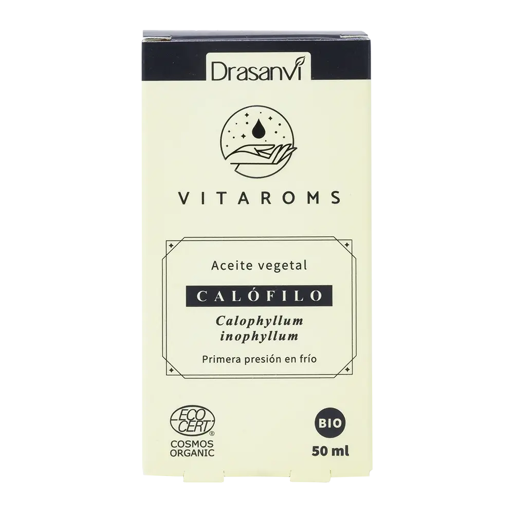 Drasanvi Vitaroms Calophyllum Vegetable Oil Bio (First Cold Pressure) Ecocert , 50 ml