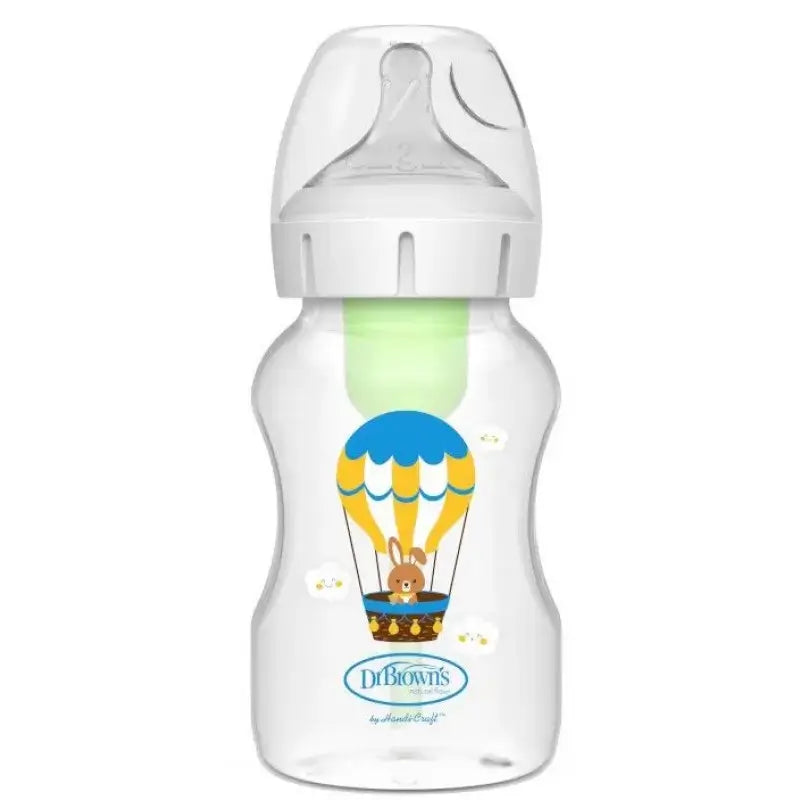 Dr.Brown's Wide Mouth Baby Bottle 330Ml Balloon Rabbit Pp Options Nipple N2