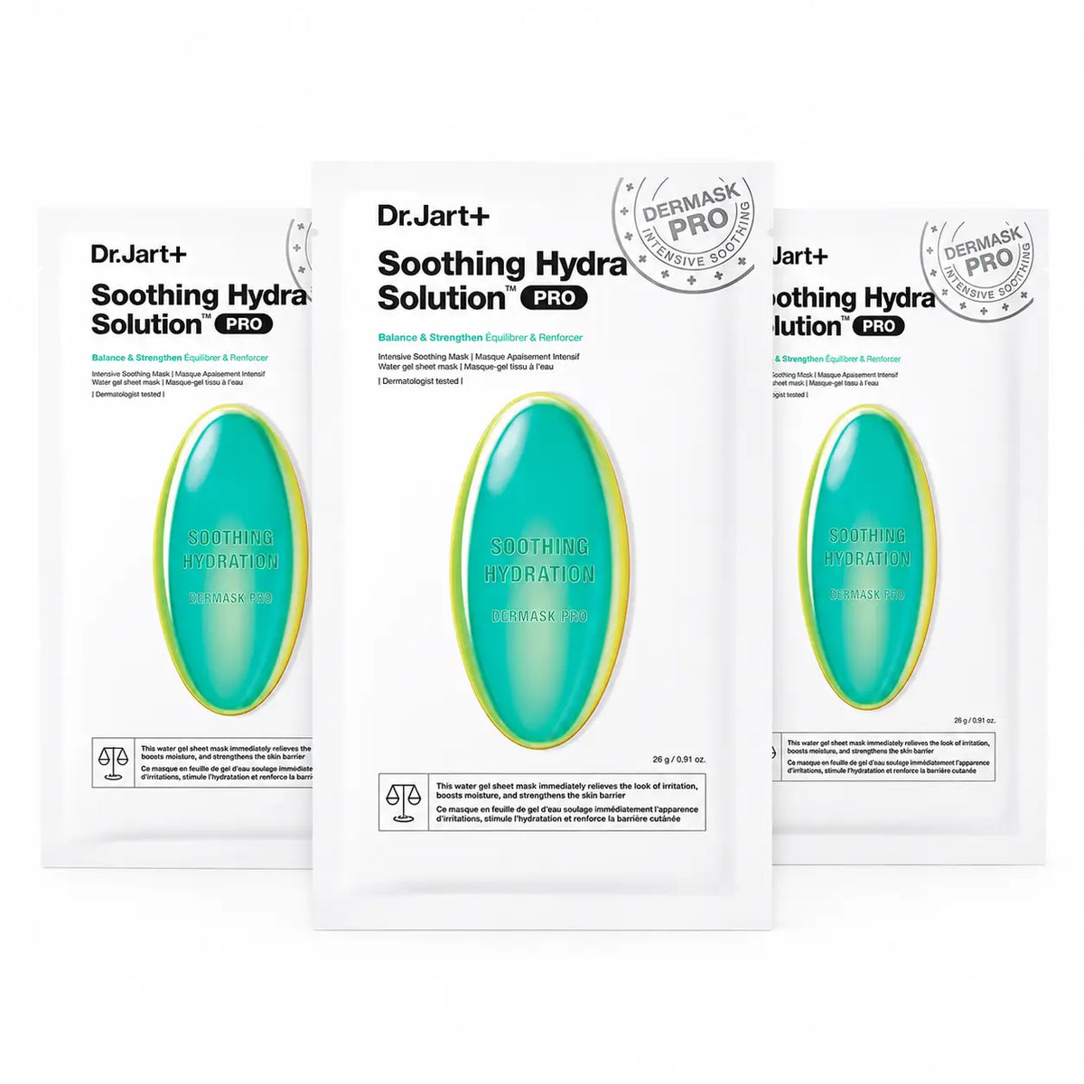 Dr. Jart+ Dermask Hydra Solution Pro Intensive Soothing Face Mask, 26 Gr , pack 3