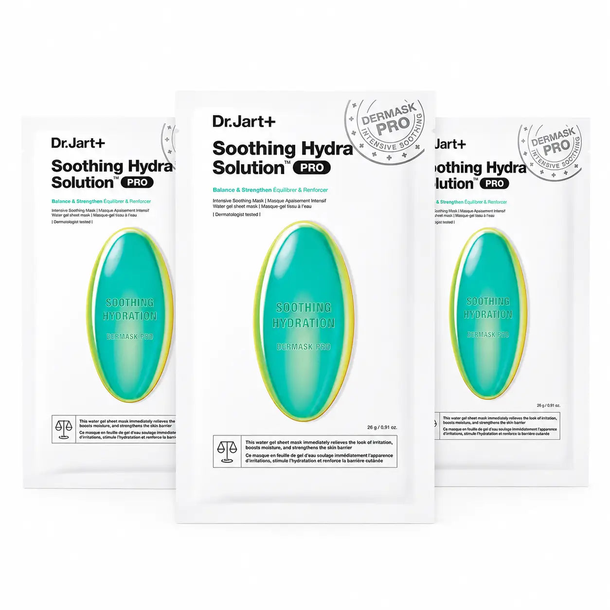 Dr. Jart+ Dermask Hydra Solution Pro Intensive Soothing Face Mask, 26 Gr , pack 3