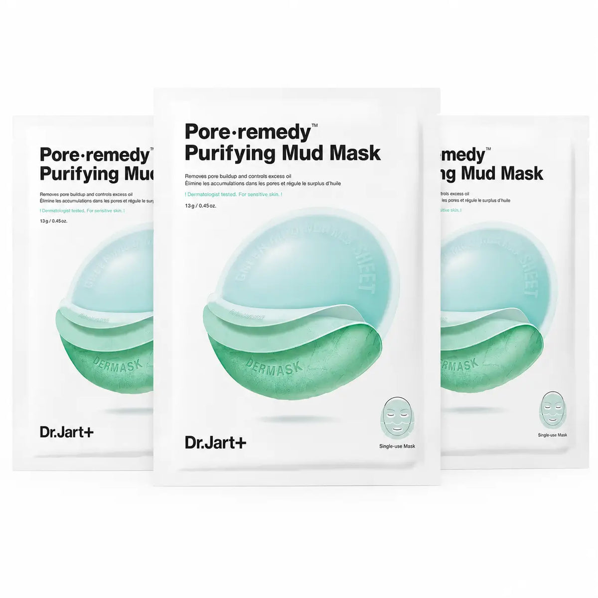 Dr. Jart+ Pore Remedy Masque de boue verte purifiant, 13 Gr , pack 3