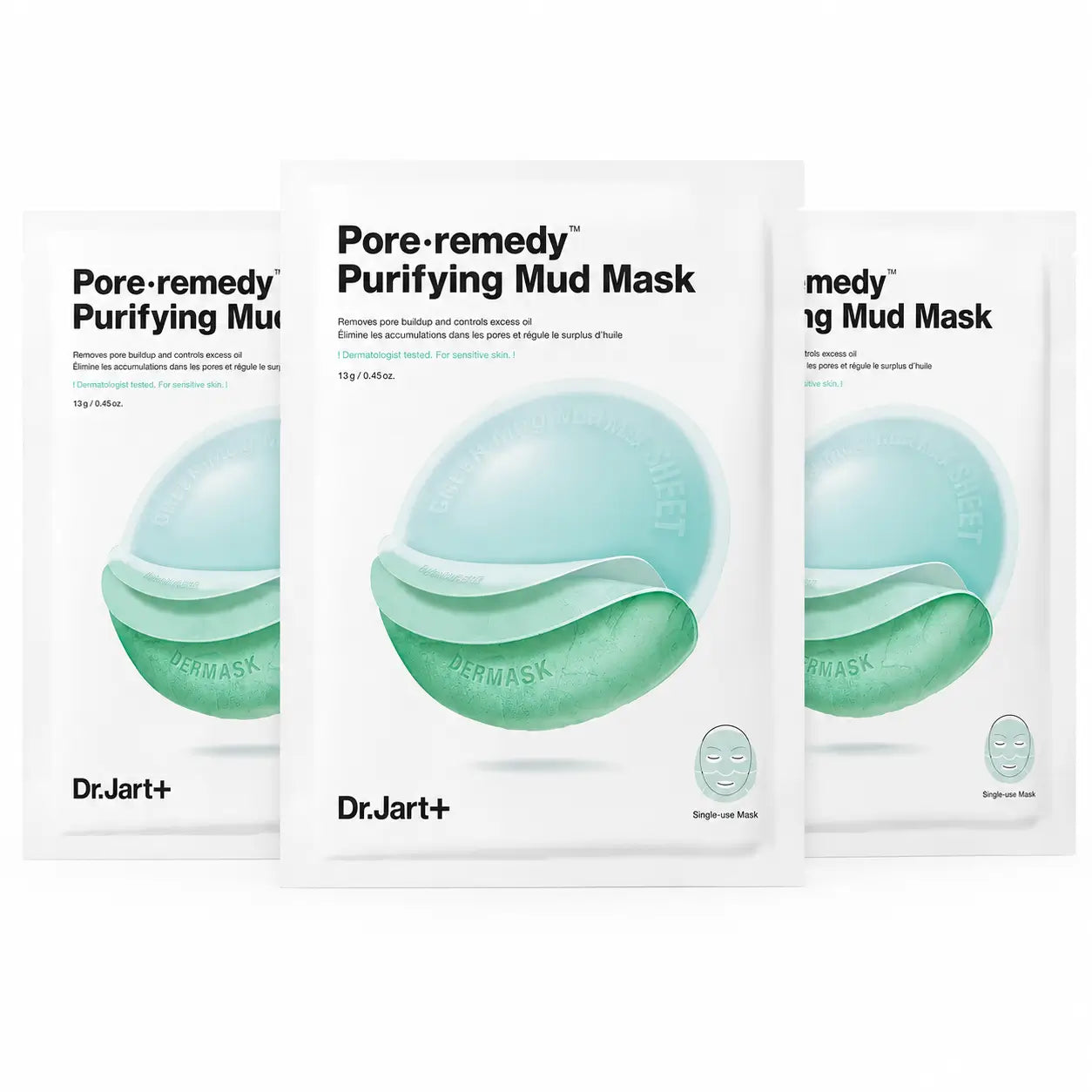 Dr. Jart+ Pore Remedy Masque de boue verte purifiant, 13 Gr , pack 3