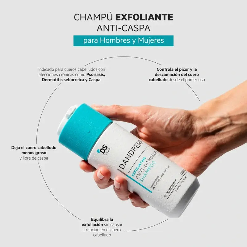 Ds Laboratoires Dandrene Dandrene Shampooing exfoliant antipelliculaire, 205 ml