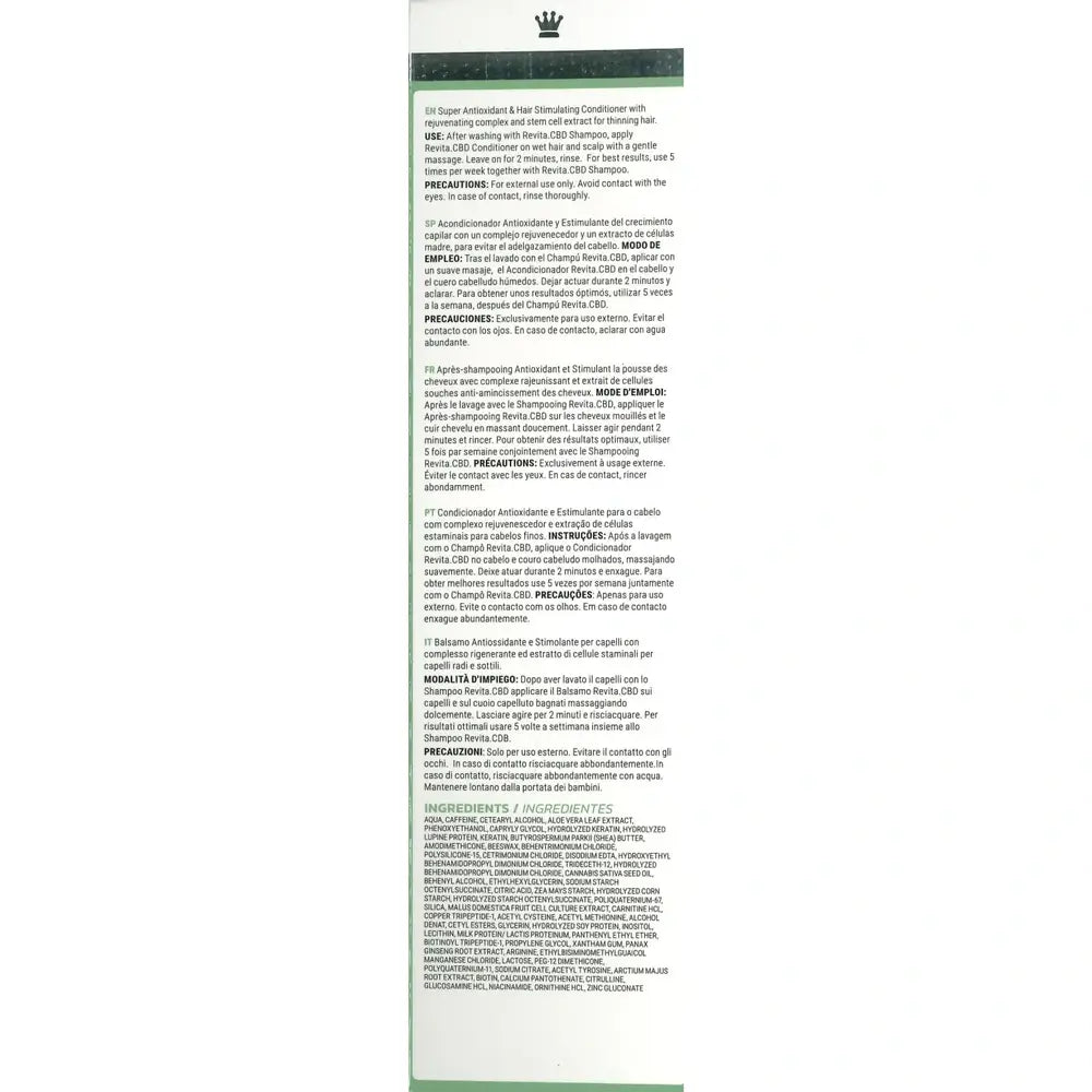 Ds Laboratories Revita Cbd Antioxidant & Stimulating Anti-Hair Loss Conditioner 205 ml