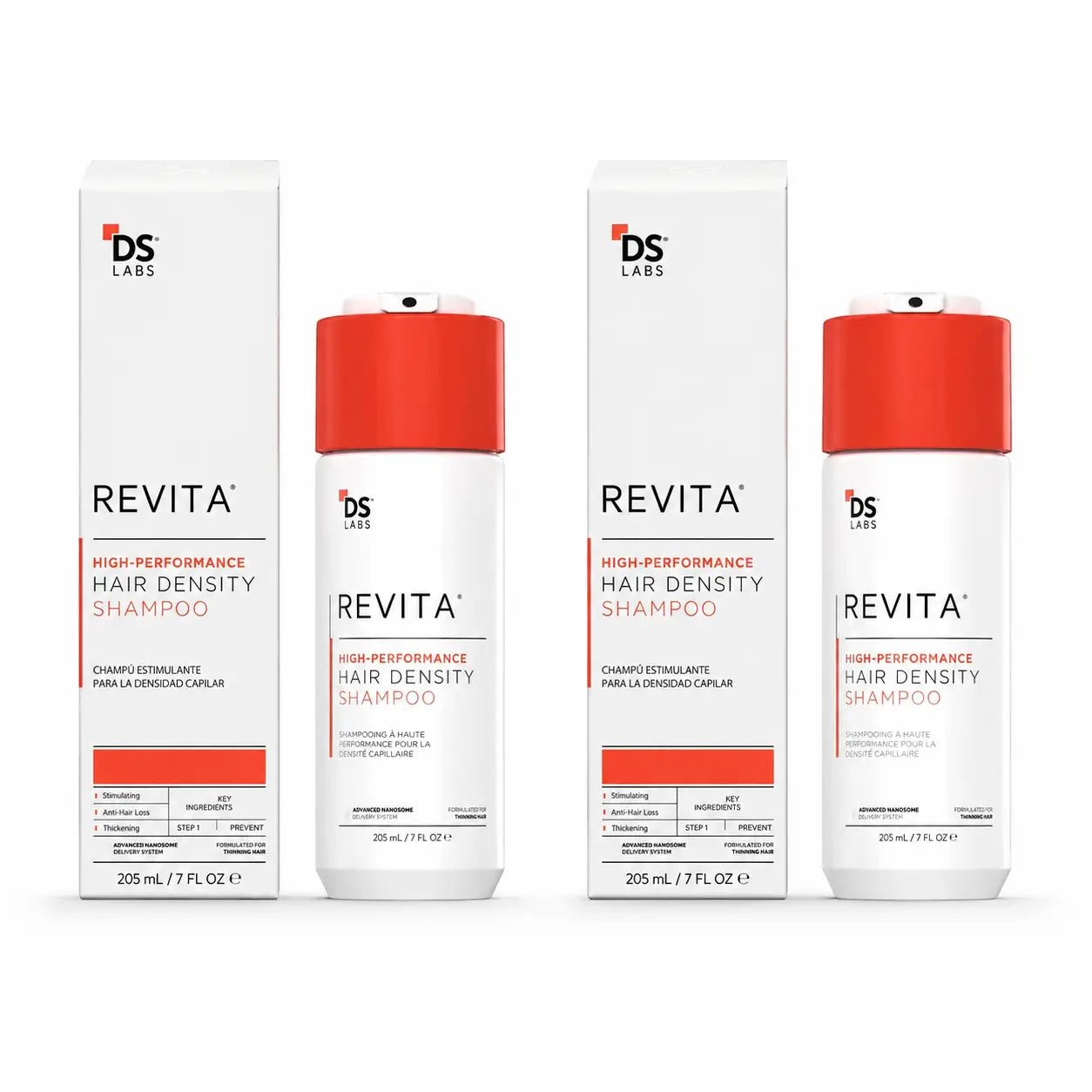 Ds Laboratories Revita Shampooing stimulant anti-chute, 205 ml, lot de 2