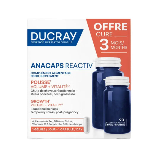 Ducray Anacaps Reactiv Caps Nc, 90 gélules