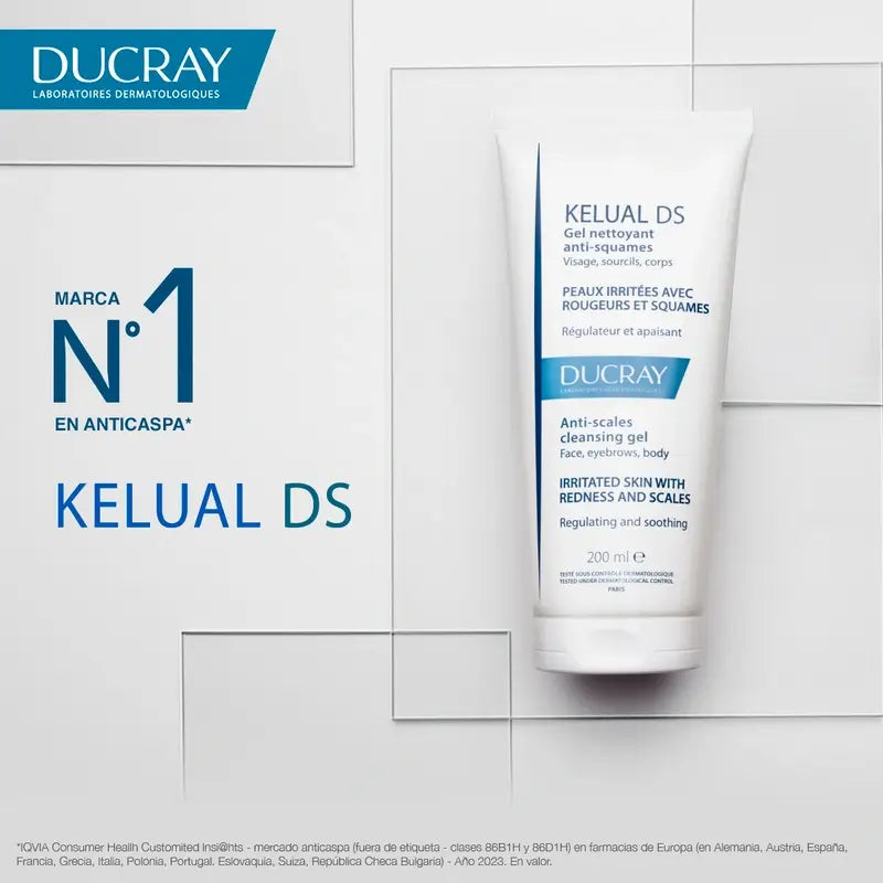 Ducray Kelual Ds Gel nettoyant pour le visage, 200 ml