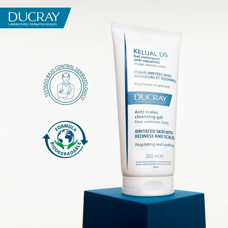 Ducray Kelual Ds Gel nettoyant pour le visage, 200 ml