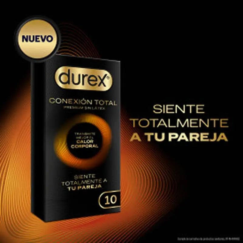 Durex Total Connection Ultra Thin Plus Préservatifs sans latex Technologie Body Feel, 10 Préservatifs