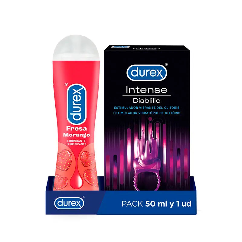 Durex Pack Strawberry Flavour Lubricant + Intense Orgasmic Vibrating Ring