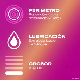 Préservatifs Durex Give Me Pleasure, avec points et vergetures pour une stimulation supplémentaire, 3 préservatifs