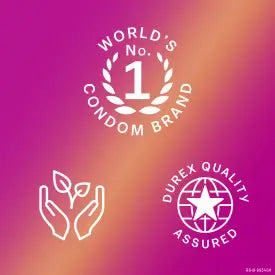 Préservatifs Durex Give Me Pleasure, avec points et vergetures pour une stimulation supplémentaire, 3 préservatifs