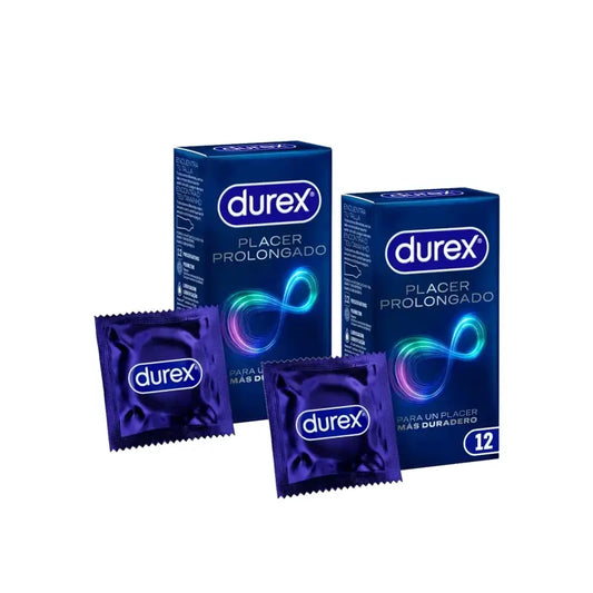 Durex Placer Prolongado Retardant, 12 préservatifs, lot de 2