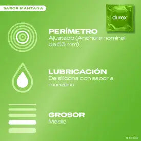 Durex Préservatifs Saboreame avec arômes fruités - Fraise, Banane, Orange et Pomme 12 unités