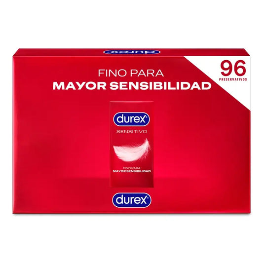 Durex Sensitive Condoms Soft Sensitive For Increased Sensitivity, Pack 96 units