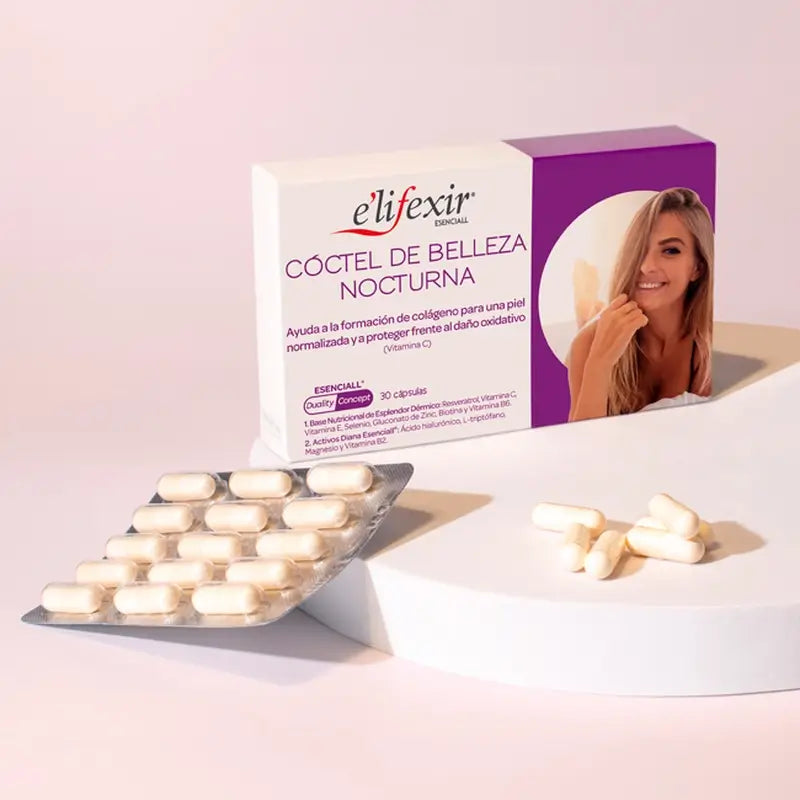 Elifexir Essential Night Beauty Cocktail Acide Hyaluronique 30Caps