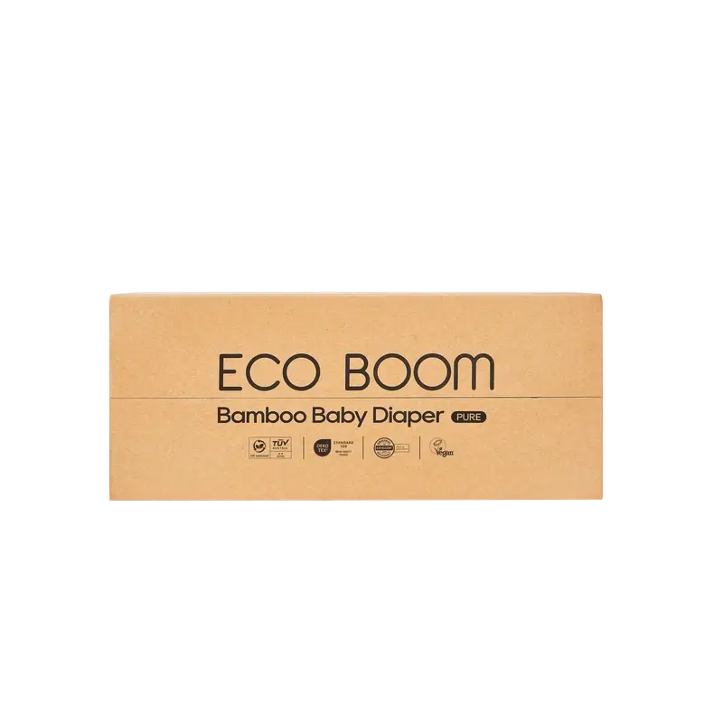 Couches ECO BOOM PURE 100% naturelles en bambou - Taille 3/M (6-10 kg) - 68 pcs.