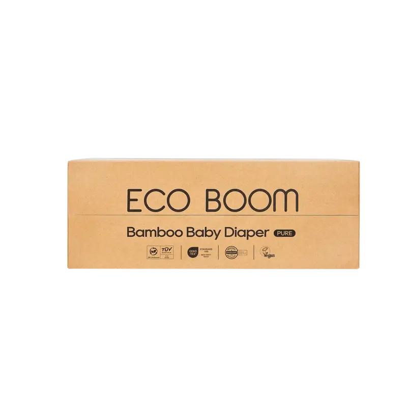 Couches ECO BOOM PURE 100% naturelles en bambou - Taille 4/L (9-14 kg) - 60 pcs.