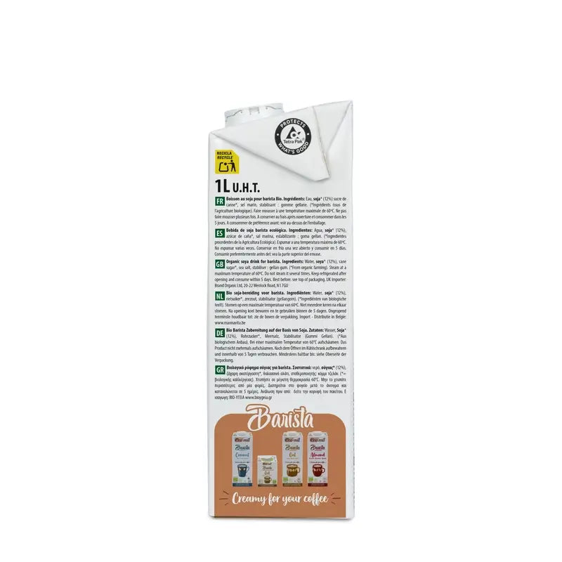 Ecomil Organic Soya Barista Vegetable Drinks, 1 litre