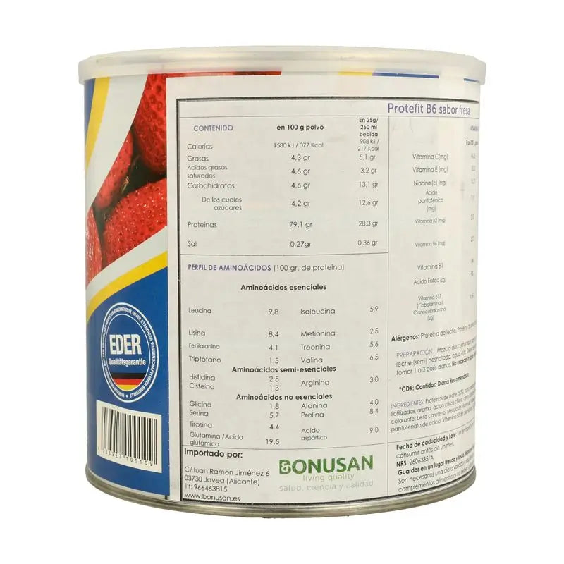 Eder Health Nutrition Wheyfit Arôme Fraise 750Gr.