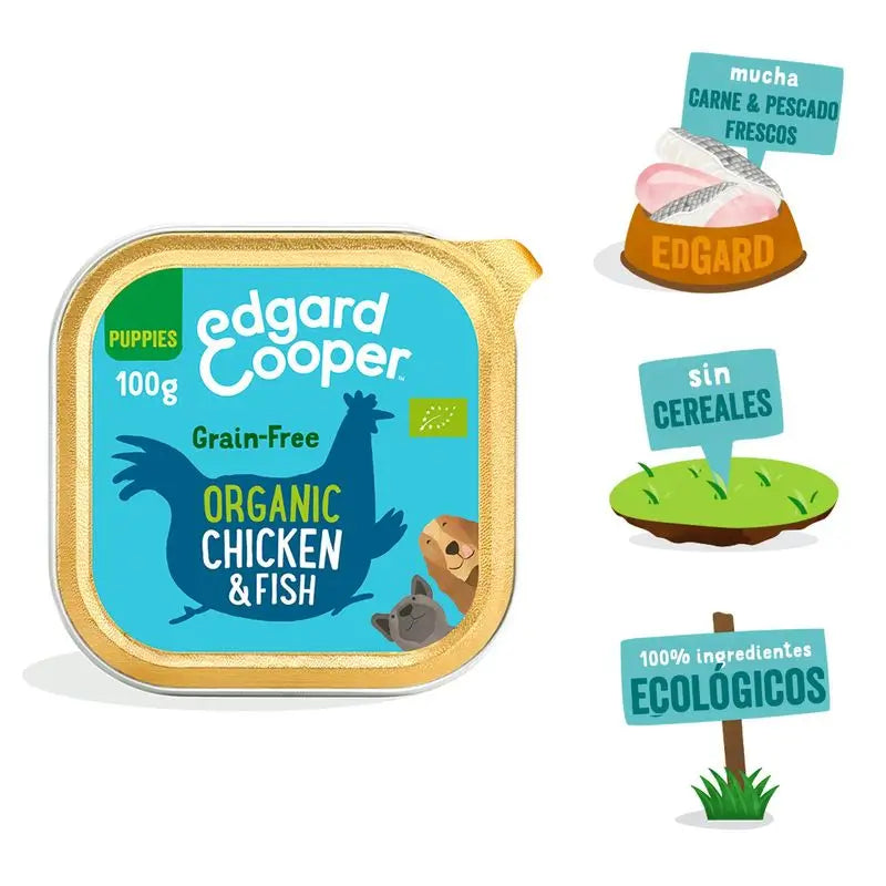 Edgard & Cooper Wet Puppy Food 17x100g Organic Chicken & Fish