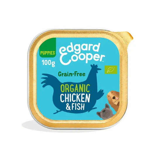Edgard & Cooper Wet Puppy Food 17x100g Organic Chicken & Fish