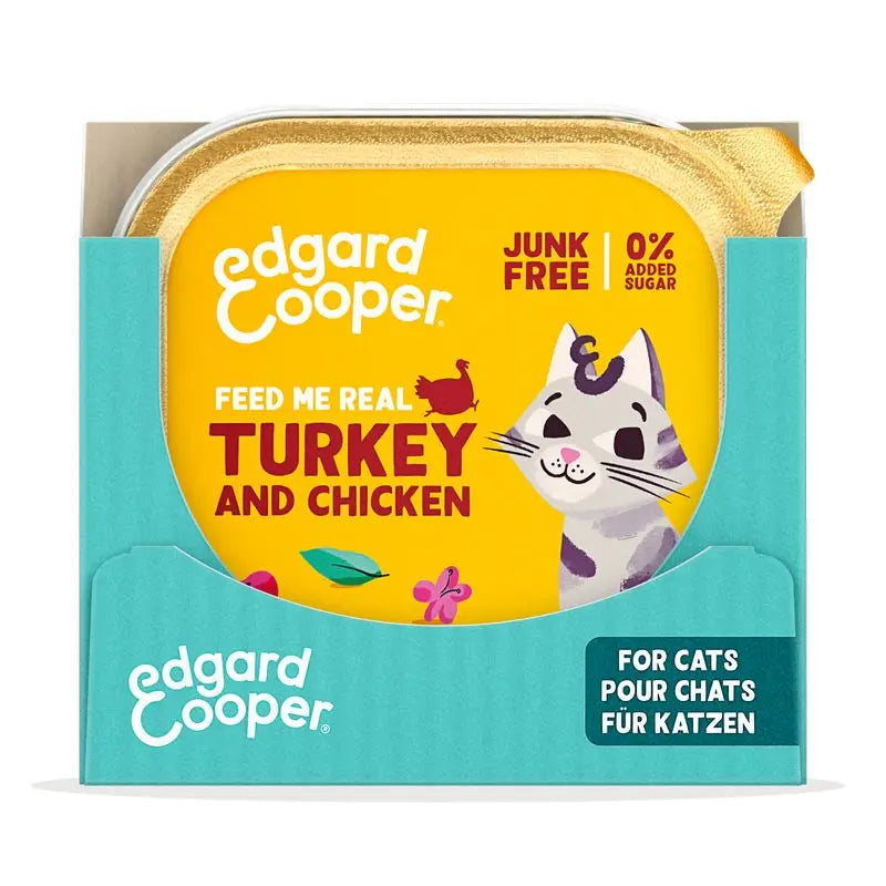 Edgard & Cooper Adult Wet Cat Food 16x85g Free Range Turkey