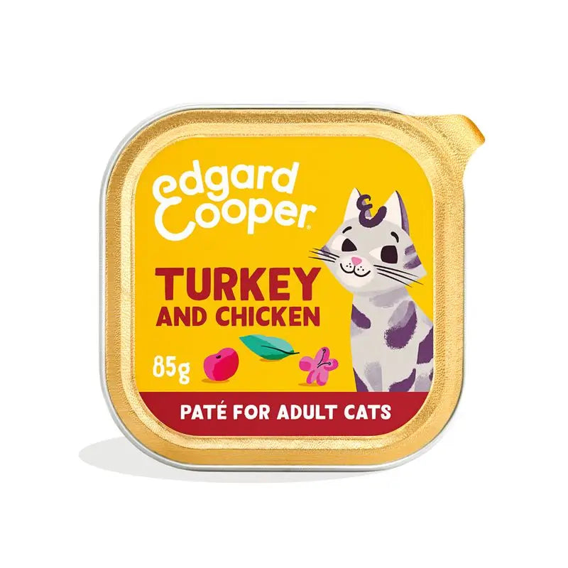 Edgard & Cooper Adult Wet Cat Food 16x85g Free Range Turkey