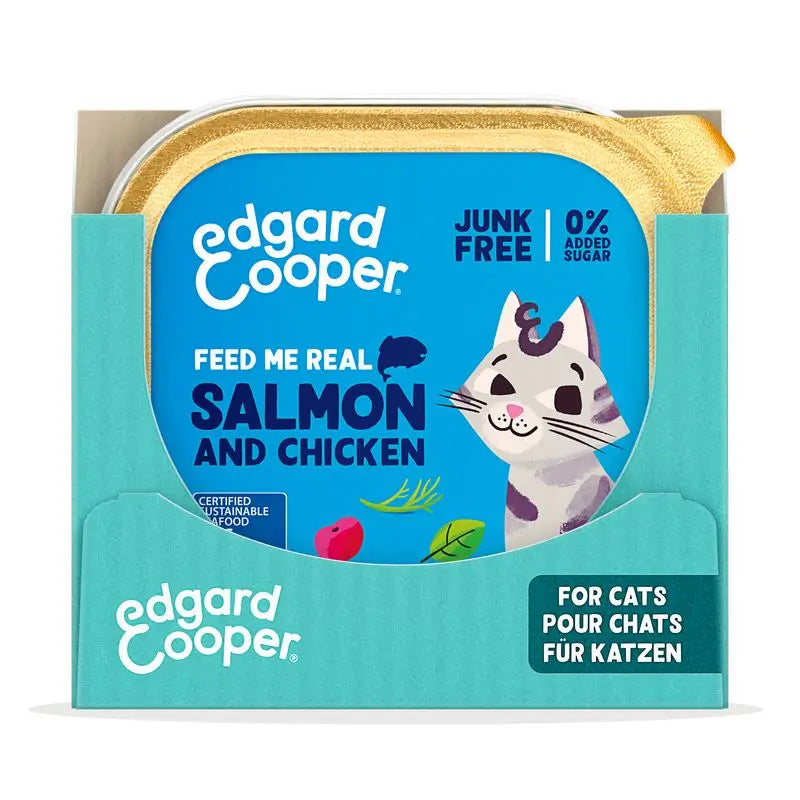 Edgard & Cooper Adult Wet Cat Food 16x85g Salmon Msc