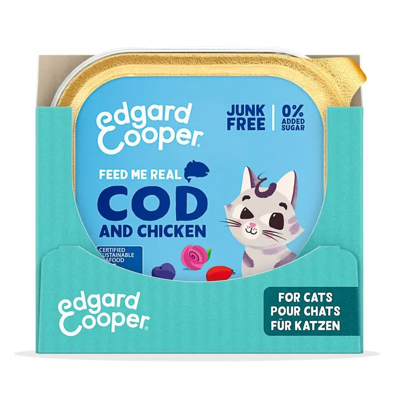 Edgard & Cooper Wet Cat Food Kitten 16x85g Certified Codfish Msc