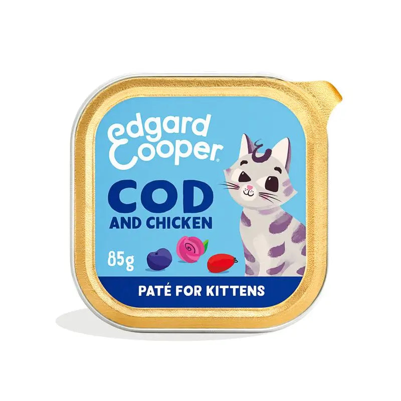 Edgard & Cooper Wet Cat Food Kitten 16x85g Certified Codfish Msc