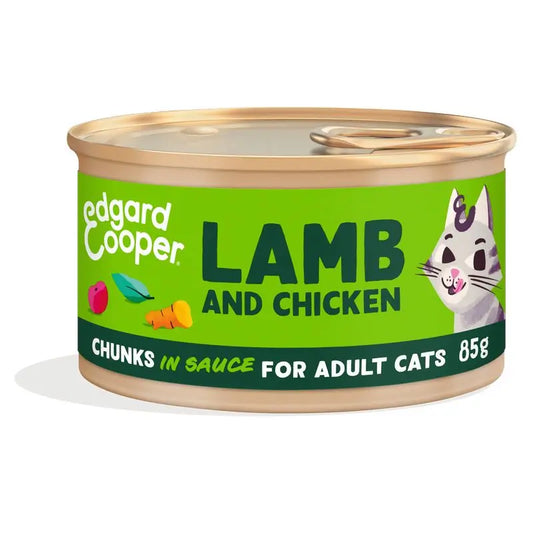 Edgard & Cooper Wet Cat Food 18x85g Lamb Chunks