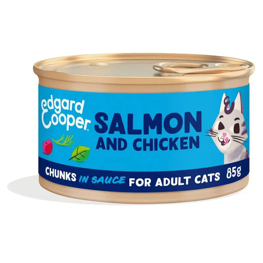 Edgard & Cooper Wet Cat Food 18x85g Pacific Salmon Chips