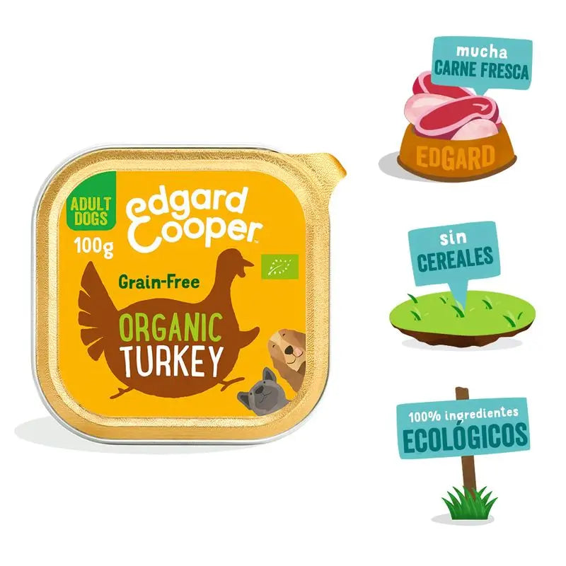 Edgard & Cooper Wet Dog Food 17x100g Organic Turkey