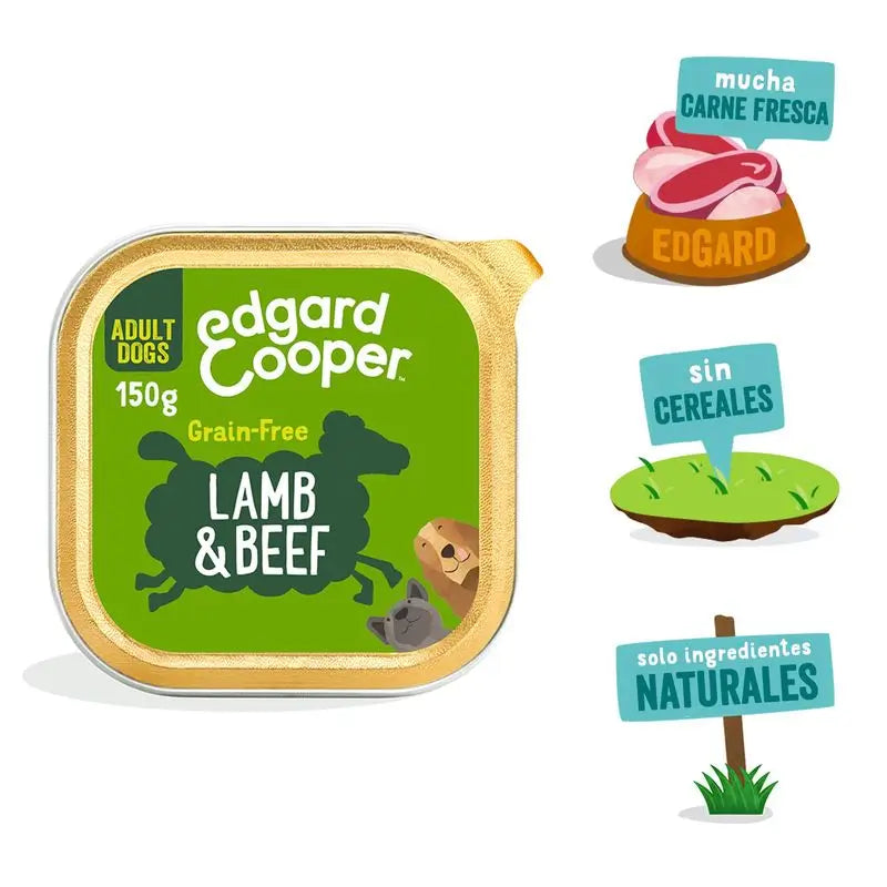 Edgard & Cooper nourriture humide pour chien 11x150g agneau et bœuf