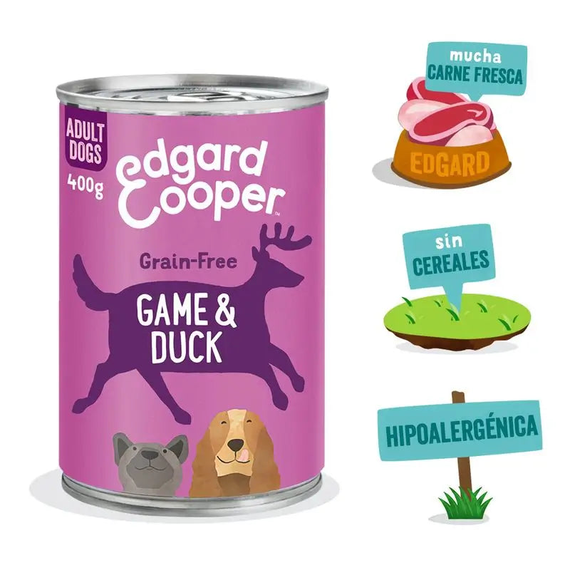Edgard & Cooper nourriture humide pour chien 6x400g Animaux gibier et canard