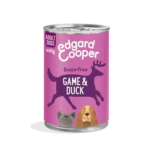 Edgard & Cooper Wet Dog Food 6x400g Game & Duck Animals
