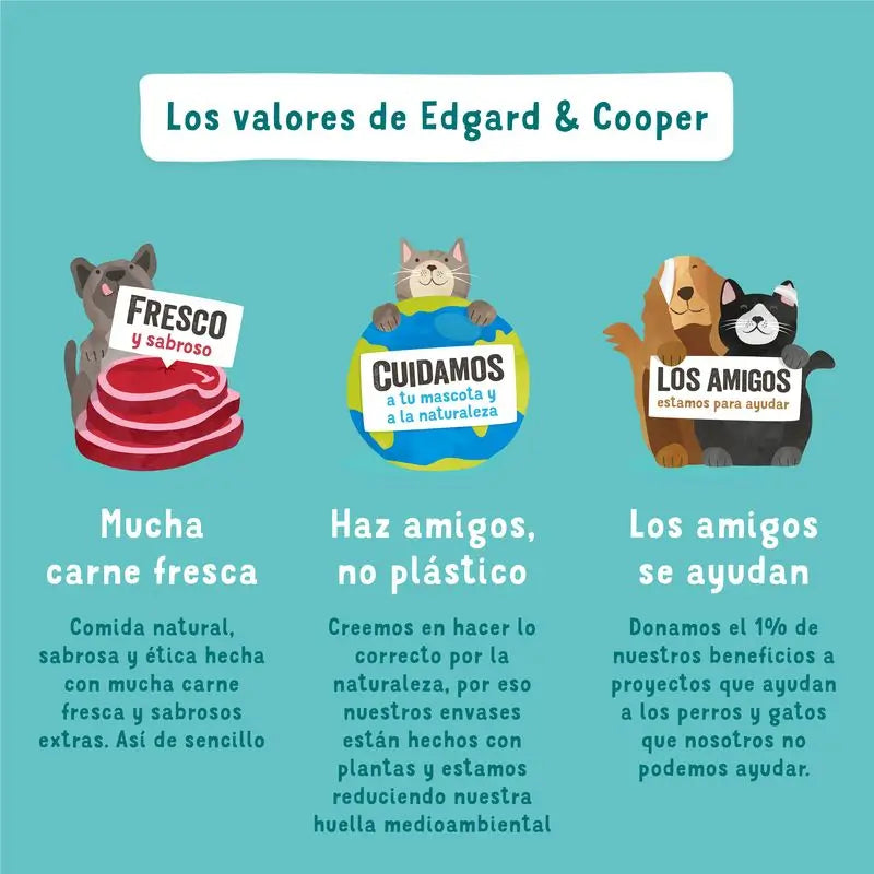 Edgard & Cooper nourriture humide pour chien 6x400g boeuf et veau