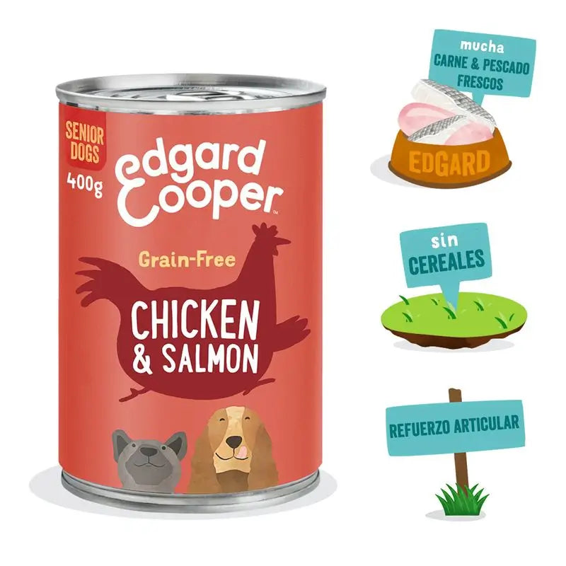 Edgard & Cooper nourriture humide pour chien 6x400g Poulet & Saumon